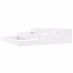 vidaXL Fioriera Bianca 107x107x27 cm in Legno Massello di Pino - Vista aggiuntiva 2