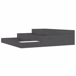 vidaXL Fioriera Grigia 107x107x27 cm in Legno Massello di Pino - Vista aggiuntiva 2