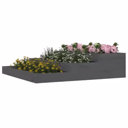 vidaXL Fioriera Grigia 107x107x27 cm in Legno Massello di Pino - Vista aggiuntiva 3