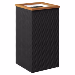 Fioriera Nera 40x40x80 cm in Polyrattancod mxl 81606 - Vista aggiuntiva 2