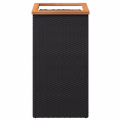 Fioriera Nera 40x40x80 cm in Polyrattancod mxl 81606 - Vista aggiuntiva 3