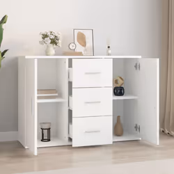 Credenza Bianca 91x29,5x65 cm in Legno Multistratocod mxl 78343