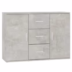 vidaXL Credenza Grigio Cemento 91x29,5x65 cm in Legno Multistrato - Vista aggiuntiva 2