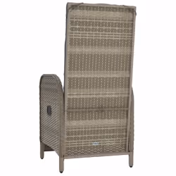VidaXL 319891 sedia da esterno Terrazzo Seduta imbottita Rattan sintetico, Acciaio Grigio - Vista aggiuntiva 7
