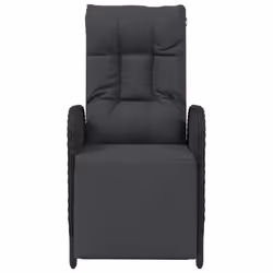 VidaXL 319892 sedia da esterno Terrazzo Seduta imbottita Rattan sintetico, Acciaio Nero - Vista aggiuntiva 5