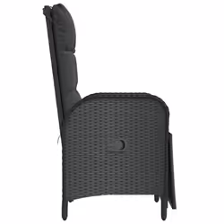 VidaXL 319892 sedia da esterno Terrazzo Seduta imbottita Rattan sintetico, Acciaio Nero - Vista aggiuntiva 6