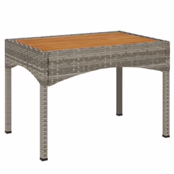 vidaXL Sedie Reclinabili da Giardino 2 pz con Tavolo Grigio Polyrattan - Vista aggiuntiva 3