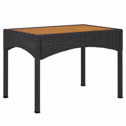 vidaXL Sedie Reclinabili da Giardino 2 pz con Tavolo Nero Polyrattan - Vista aggiuntiva 3