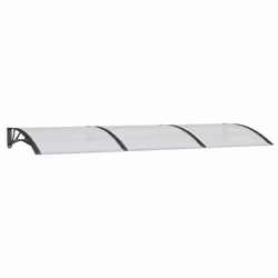 Tettoia per Porta Nera 300x100 cm Policarbonatocod mxl 73368 - Vista aggiuntiva 2