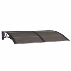 vidaXL Tettoia per Porta Nera 150x100 cm Policarbonato - Vista aggiuntiva 2