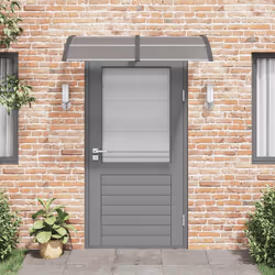 vidaXL Tettoia per Porta Nera 150x100 cm Policarbonato - Vista aggiuntiva 3