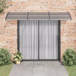 vidaXL Tettoia per Porta Nera 300x100 cm Policarbonato - Vista aggiuntiva 3
