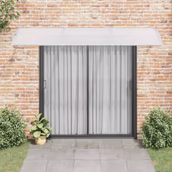 vidaXL Tettoia per Porta Grigia 300x75 cm in Policarbonato - Vista aggiuntiva 3