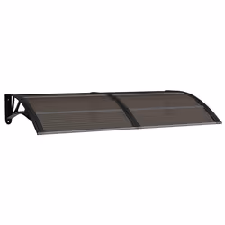 vidaXL Tettoia per Porta Nera 150x75 cm Policarbonato - Vista aggiuntiva 2