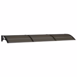 vidaXL Tettoia per Porta Nera 300x75 cm Policarbonato - Vista aggiuntiva 2