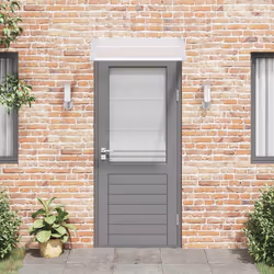 Tettoia per Porta Grigia e Trasparente 100x75 cm Policarbonatocod mxl 105618 - Vista aggiuntiva 3
