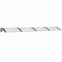 Tettoia per Porta Nero e Trasparente 350x75 cm in Policarbonatocod mxl 119042 - Vista aggiuntiva 2