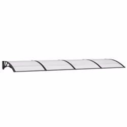 Tettoia per Porta Nera 350x100 cm in Policarbonatocod mxl 108593 - Vista aggiuntiva 2