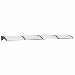 Tettoia per Porta Nero e Trasparente 400x75 cm in Policarbonatocod mxl 71078 - Vista aggiuntiva 2