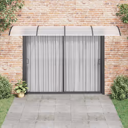 Tettoia per Porta Nero e Trasparente 400x75 cm in Policarbonatocod mxl 71078 - Vista aggiuntiva 3
