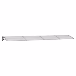 Tettoia per Porta Grigia e Trasparente 400x75 cm Policarbonatocod mxl 119046 - Vista aggiuntiva 2