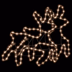 vidaXL Figura Natalizia Fiocco di Neve LED 2 pz Bianco Caldo 59x59 cm - Vista aggiuntiva 2