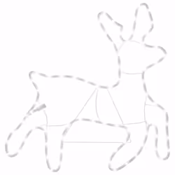vidaXL Figura Natalizia Fiocco di Neve LED 2 pz Bianco Caldo 59x59 cm - Vista aggiuntiva 3