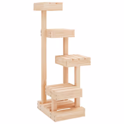 Albero per Gatti 45,5x49x103 cm in Legno Massello di Pino cod mxl 79450 - Vista aggiuntiva 2