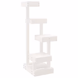 Albero per Gatti Bianco 45,5x49x103cm in Legno Massello di Pino cod mxl 96146 - Vista aggiuntiva 2