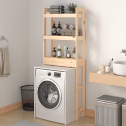 vidaXL Rastrelliera da Bagno 63x26x171 cm in Legno Massello di Pino - Vista aggiuntiva 3