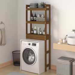 vidaXL Rastrelliera da Bagno Ambra 63x26x171 cm Legno Massello Pino - Vista aggiuntiva 3
