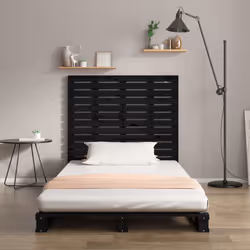 Testiera da Parete Nera 81x3x91,5cm in Legno Massello di Pinocod mxl 81758 - Vista aggiuntiva 3