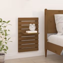vidaXL Mensole da Letto a Parete 2 pz Ambra Legno Massello di Pino - Vista aggiuntiva 3