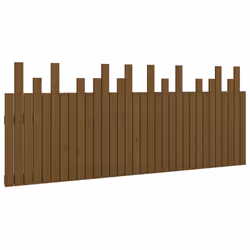 vidaXL Testiera da Parete Ambra 204x3x80 cm in Legno Massello di Pino - Vista aggiuntiva 2