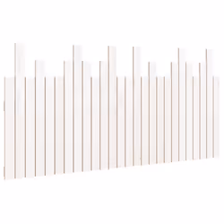 vidaXL Testiera da Parete Bianca 166x3x80 cm in Legno Massello di Pino - Vista aggiuntiva 2