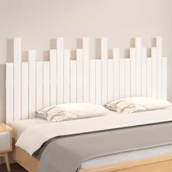 vidaXL Testiera da Parete Bianca 166x3x80 cm in Legno Massello di Pino - Vista aggiuntiva 3