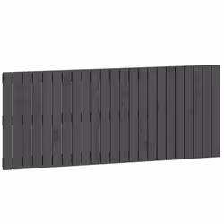 vidaXL Testiera da Parete Grigia 147x3x60 cm in Legno Massello di Pino - Vista aggiuntiva 2
