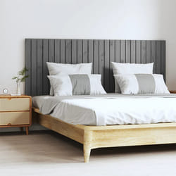 vidaXL Testiera da Parete Grigia 166x3x60 cm in Legno Massello di Pino
