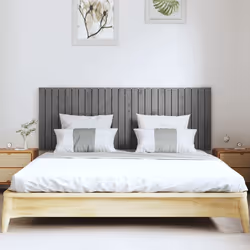 vidaXL Testiera da Parete Grigia 166x3x60 cm in Legno Massello di Pino - Vista aggiuntiva 3