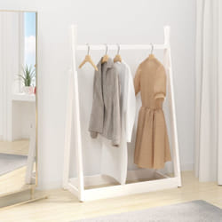 Vidaxl - Appendiabiti Bianco 100x45x150 cm in Legno Massello di Pino 944018