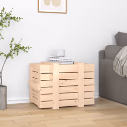vidaXL Contenitore Portaoggetti 58x40,5x42 cm Legno Massello di Pino - Vista aggiuntiva 3
