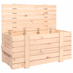 vidaXL Contenitore Portaoggetti 91x40,5x42 cm Legno Massello di Pino - Vista aggiuntiva 2
