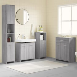 Vidaxl - Set Mobili da Bagno 4 pz Grigio Sonoma in Legno Multistrato