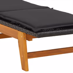 VidaXL 3154401 sedia da esterno Terrazzo Seduta imbottita Legno di acacia Nero, Marrone - Vista aggiuntiva 8