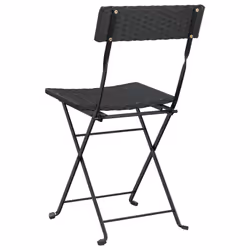 VidaXL 319986 sedia da esterno Terrazzo Rattan sintetico, Acciaio Nero - Vista aggiuntiva 6