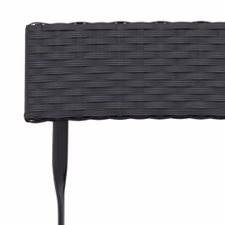 VidaXL 319986 sedia da esterno Terrazzo Rattan sintetico, Acciaio Nero - Vista aggiuntiva 8