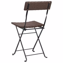 VidaXL 319987 sedia da esterno Terrazzo Rattan sintetico, Acciaio Marrone - Vista aggiuntiva 6