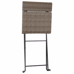 VidaXL 319988 sedia da esterno Terrazzo Rattan sintetico, Acciaio Grigio - Vista aggiuntiva 7