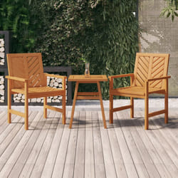 Sedie da Pranzo da Giardino 2pz Legno Massello di Acacia Vidaxl 93186