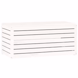 Contenitore Giardino Bianco 101x50,5x46,5cm Legno Massello Pinocod mxl 105998 - Vista aggiuntiva 2